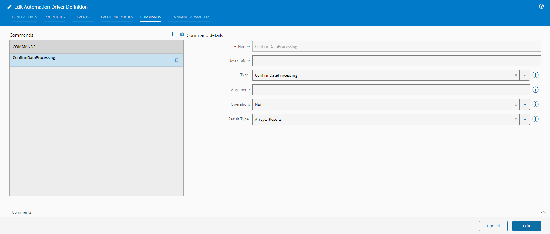 Automation Driver Definition - Event