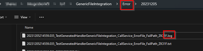 Log file on Error
