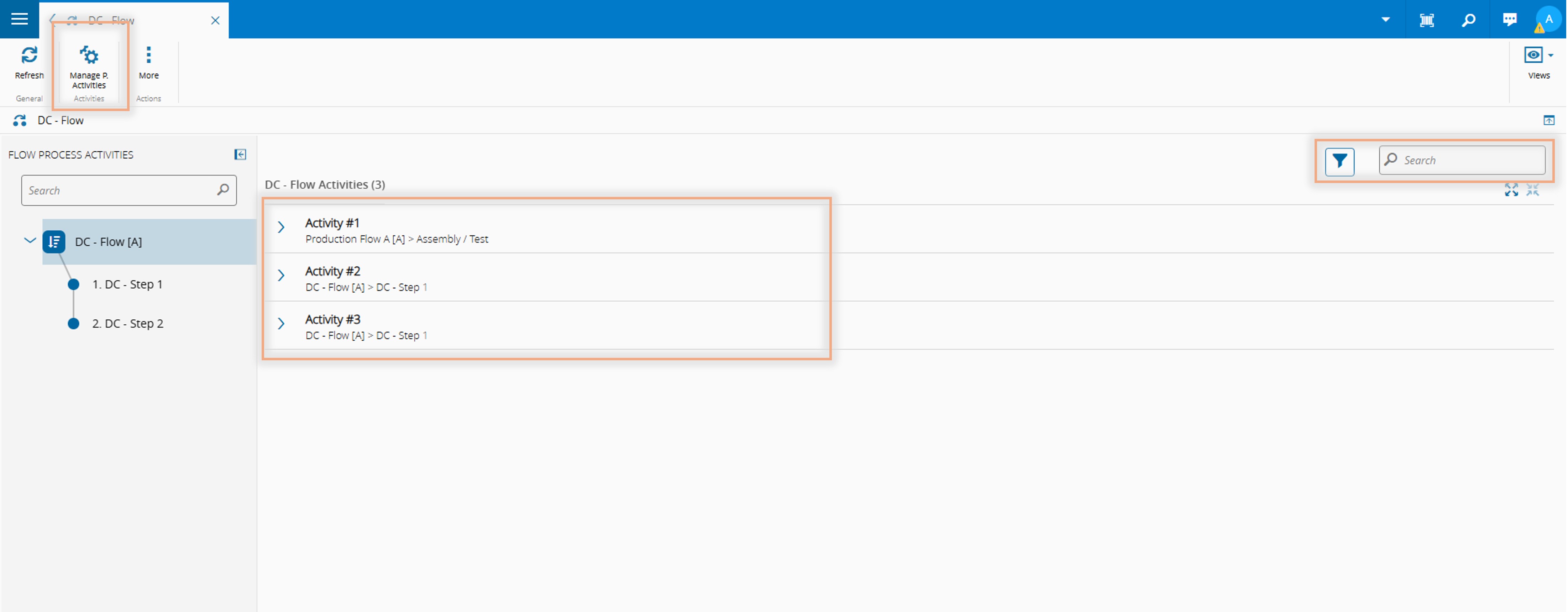 Process Activities Definition Management View