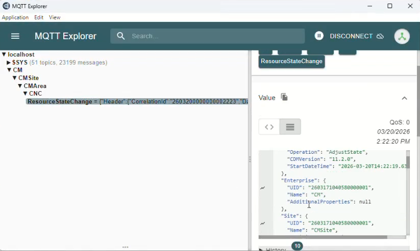 Sent to UNS Controller