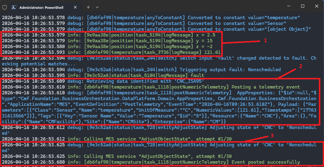 ConnectIot Automation Manager Log