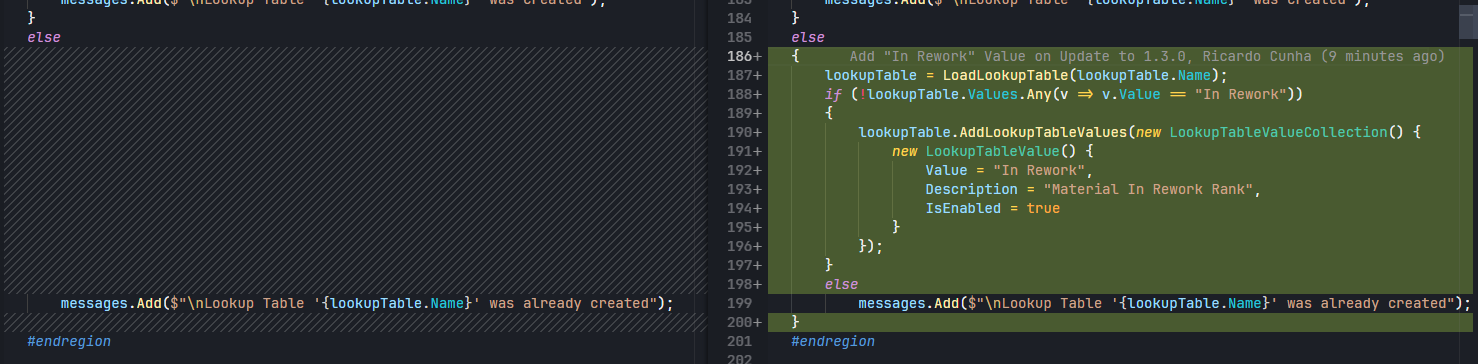 In Rework Generated Code